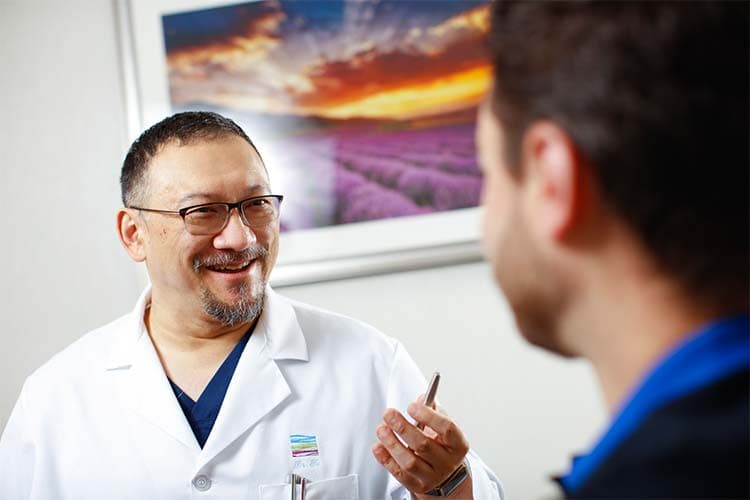 Doctor talking to a patient