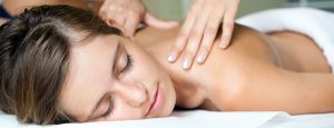 attractive woman getting a massage therapy