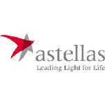 Astellas logo with tagline: leading light for life