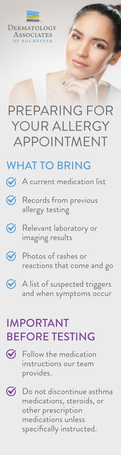 Preparing for Your Allergy Appointment infographic