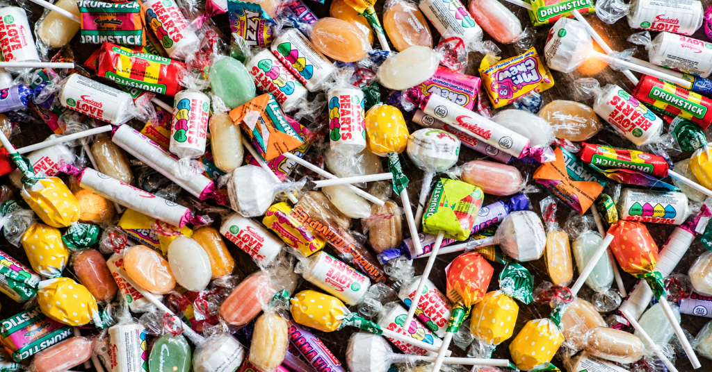 Photo of assorted hard candies and treats